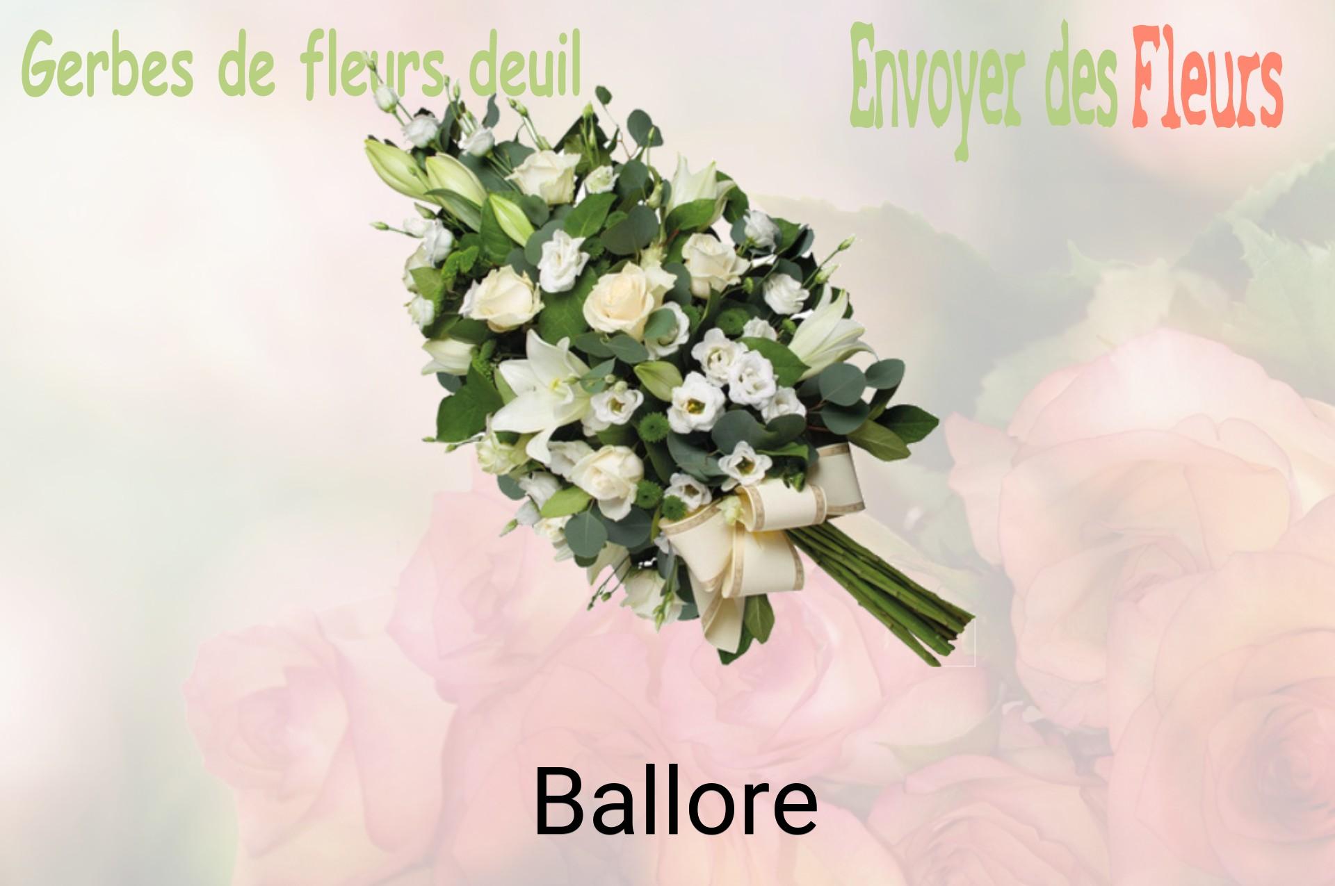 Gerbe de fleurs de deuil livrée à Ballore